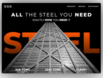 Steel Company Website animation branding design graphic design ui ux website