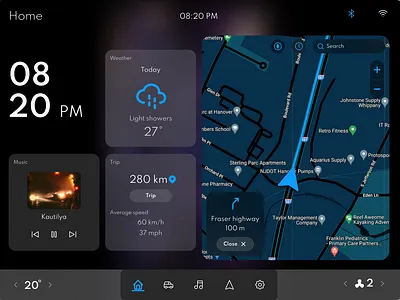 Smart Car Screen car design screen ui
