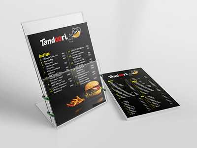 Menu Card For Tandoori Cha branding flyer graphic design leaflet menu card