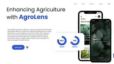 AgroLens Mobile App UI Research app app ui design landing page login signup ui website