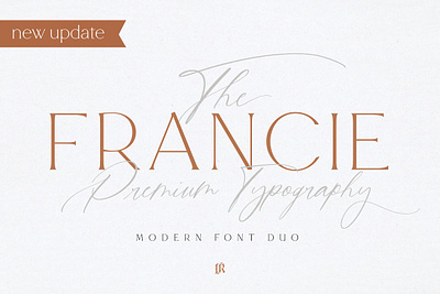 Francie Font Duo alternates blog branding clothing display elegant fashion floral francie font duo handwritten lettering ligatures logo magazine modern photography serif signature social media wedding font