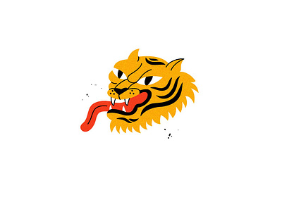 Tiger animal art colorful exotic icon illustration logo old school tattoo tiger vector