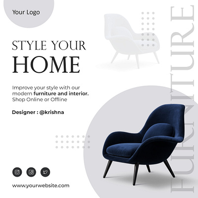 Furniture Post banner best color combination branding furniture furniture post design graphic design latest design logo post typography ui