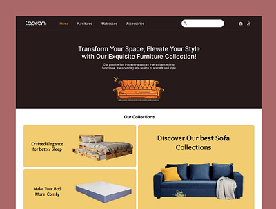 Website for a Furniture store beginner design ecommerce figma ui ux website