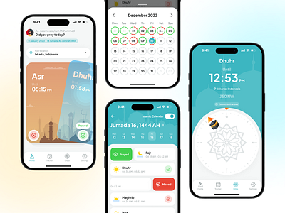 NIYA - Mosque Finder and Prayer App app application design finder islamic mobile mosque muslim prayer qibla ramadan startup tracker ui