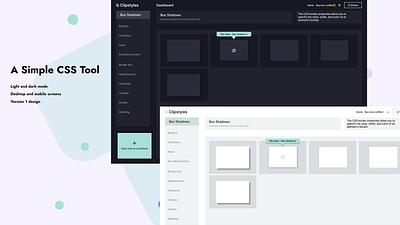 CSS Tool Dashboard css css styles css website dashboard landing page ui design website design
