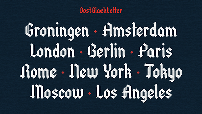 Oostblackletter black letter blackletter font fraktur gothic letter lettertype old english script type typedesign