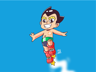 Astro Boy fanart adobe illustrator anime art artwork astroboy character character design drawing fanart illustration illustrator japan manga sketch visual artist