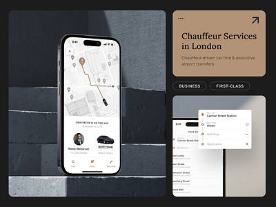 Preevo - Chauffeur Services App app application booking concept design minimal mobile online startup taxi uber ui
