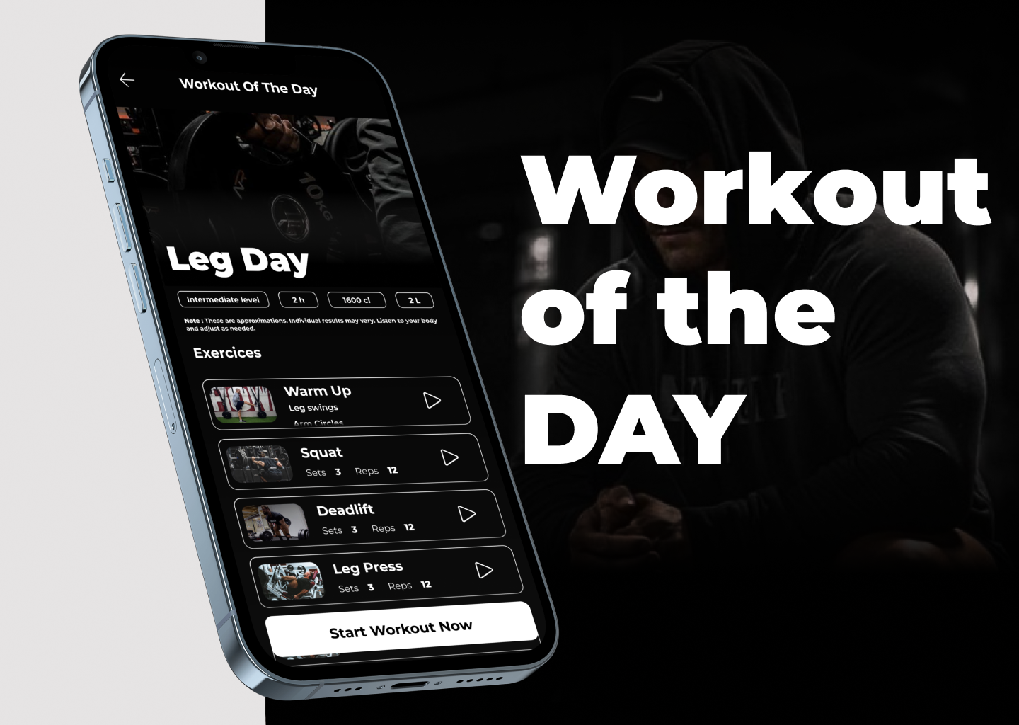 Daily UI 062 - Workout of the day daily ui 062 daily ui 62 dailyui mobile design ui ui design uiux design user interface workout workout of the day