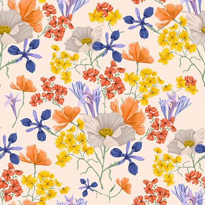 Breath of Spring design flowers illustration inspiration pattern procreate spring