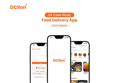 DClion Food delivery App app design mobile app product design ui uiux design ux
