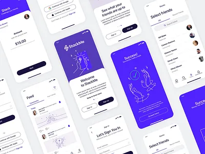 Betting Mobile App | Social Platform community friend request illustrations mobile mobile app mobile ui onboarding sign up social ui design user experience ux ui