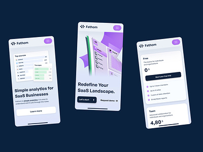 Fathom: Website Design, Mobile design, Branding illustrations mobile design saas design saas ux ui saas website startup design startup ux ui startup website ux ui design vector website design wordpress