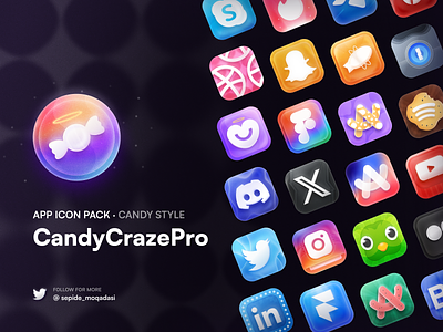 CandyCraze.pro 3d icon 3d logo app app design app icon art branding icon icon pack illustration logo style visual design