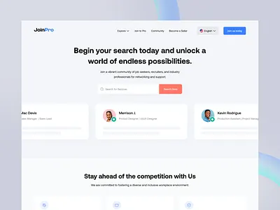 Freelance Platform Website Design 2024 agency business enterprise landing page minimal pro product product design typography ui website