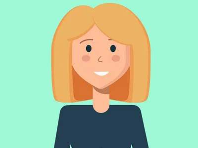 Girl Waving With Hand 2d 2d animation after effects animation character character animation hand illustration motion motion design vector waving