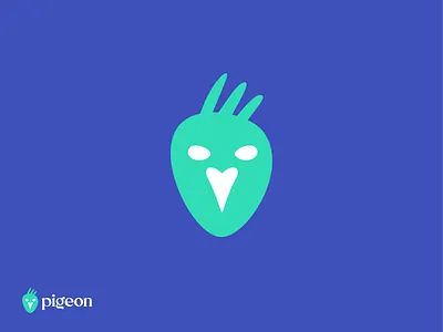 Pigeon logo symbol agency animal bird blue branding color design green logo logodesign logodesigner mark marketing palette pigeon startup symbol