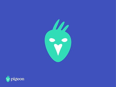 Pigeon logo symbol agency animal bird blue branding color design green logo logodesign logodesigner mark marketing palette pigeon startup symbol