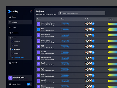 Gallop - Project Management Software app builder design no code project management ui ui builder user research ux web builder