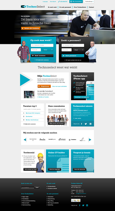 TechnoSelect ui web design