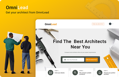 Omnilead: Streamlined Architect Comparison architect dashboard design landing page trynocode ui user expeirnce user interface ux