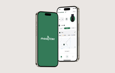 Mosqitter - Remote control mobile app branding graphic design logo ui