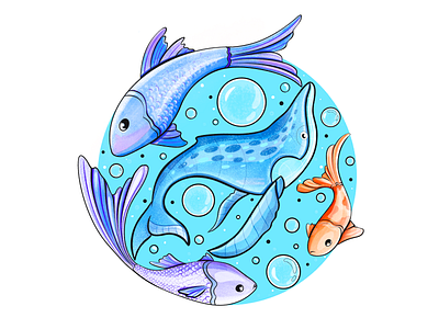Fish Illustration designs, themes, templates and downloadable graphic  elements on Dribbble