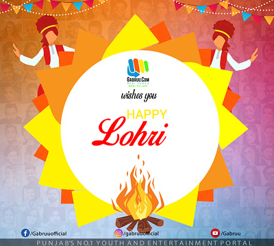 Lohri Greeting - Poster design graphic design illustration