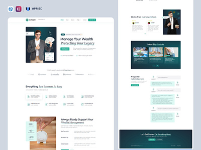 InWealth – Wealth & Investment Management Elementor Template branding design elementor template graphic design ui web design