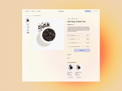 Art of tea — 3 art direction branding layout typography ui web