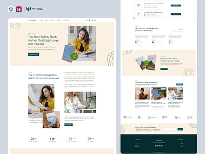 Authoria – Book Author & Writer Elementor Template book author branding design elementor template graphic design ui web design writer elementor template