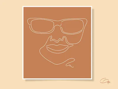 One line art. Retro Colors. branding design graphic design illustration logo vector