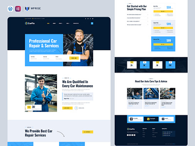 CarFix – Car Repair & Auto Services Elementor Template auto services elementor template branding car repair car repair auto services design elementor template web design