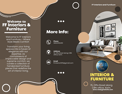 FF Interiors branding brochure design graphic design illustration logo