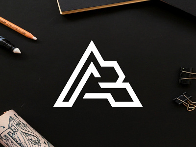AB MONOGRAM LOGO 3d animation branding design drawing graphic design icon illustration letter logo logos motion graphics ui