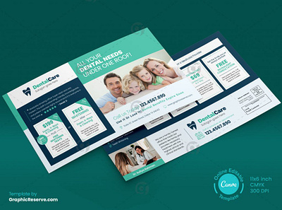 Family Dental Care Direct Mail Coupon Canva Template canva design template dental dental coupon mailer dental direct mail eddm dental eddm dental eddm mailers dental mailers dental marketing postcards dental postcard dental postcard design dental postcard samples dental promotional postcard dental service postcard dentist postcard dentistry eddm eddm postcard design medical postcard postcards