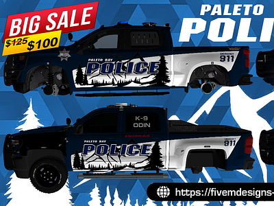 Paleto bay Police Fivem ready car pack. design fivem gaming graphic design gta gtaroleplay paleto bay pd pack