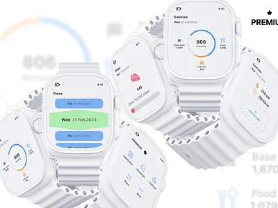 Smart Watch UI apple apple watch clean concept design digital watch figma fitness health ios minmal smart watch trends ui ux watch watch face watch ui watchos widget