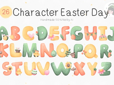 Character Design Watercolor Clipart PNG File 3d animation branding character clipart design easter day font graphic design illustration logo motion graphics png typography ui ux vector