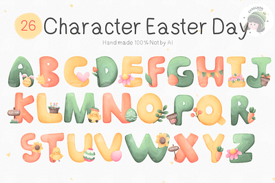 Character Design Watercolor Clipart PNG File 3d animation branding character clipart design easter day font graphic design illustration logo motion graphics png typography ui ux vector