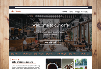 S' Rayder Cafe UI Landing Page Website cafe design figma landingpage prototyping retro ui ux website websitedesign wireframing writing