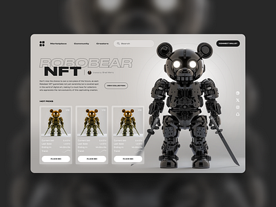 NFT Product Page Concept product design ui ux web