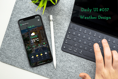 Daily UI #037 - Weather Design daily ui day 037 desktop website forecast homepage mobile app mockup ui ux weather design
