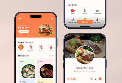 Food Menu App app design app ui fast food food app food delivery food menu food order mobile app online food restaurant app ui
