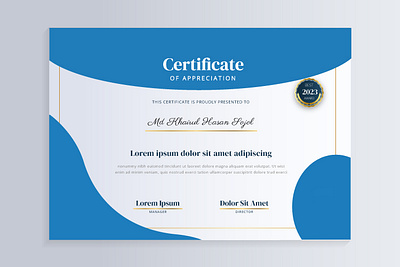 Certificate Template Design 3d animation branding certificate template design graphic design logo motion graphics ui
