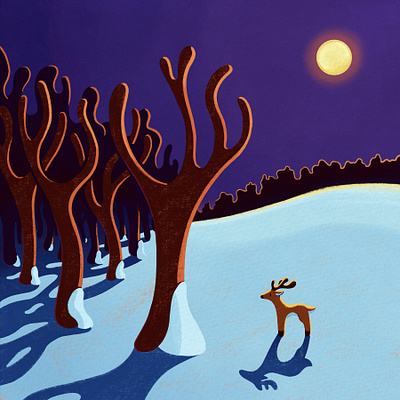 Winter Woods cute illustration illustration illustration design