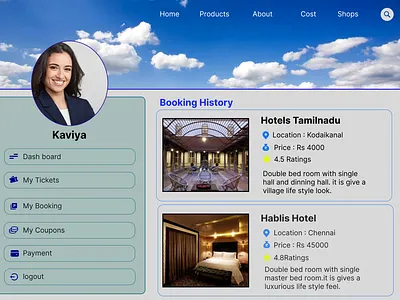 User Profile Page Design app branding design graphic design logo ui ux web