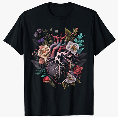 Anatomical Heart And Flowers Show Your Love anatomical heart graphic design love motion graphics