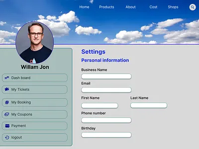 Settings Page Design app branding design illustration logo ui ux web